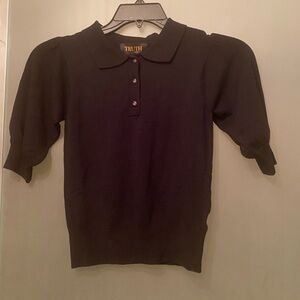 Truth Women's Elegant Black Button Down Shirt